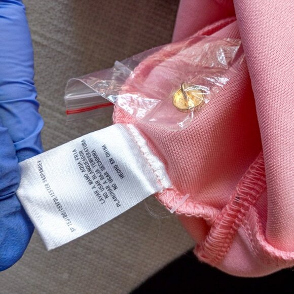 NYLON Ruffle Sleeve Peplum Top – Pink Keyhole Blouse | Size Small - Picture 8 of 9